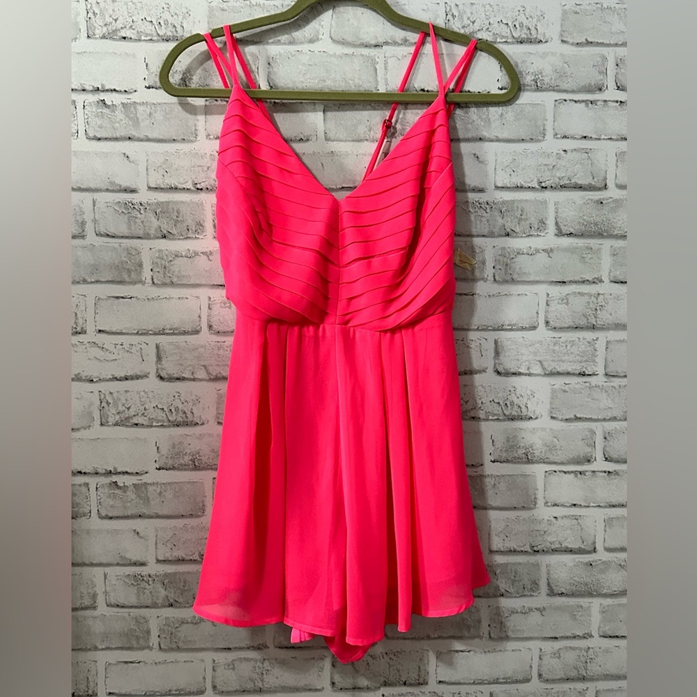 The Clothing Company Hot Pink Romper Dress Large Youth